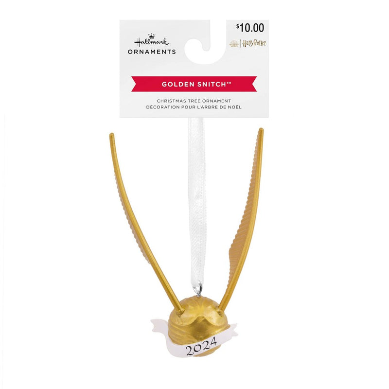 Hallmark Harry Potter Golden Snitch with 2024 Banner Christmas Tree Ornament