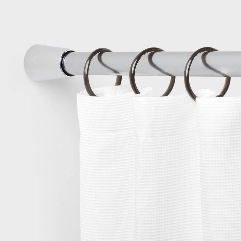 Colored Shower Curtain Rings Black - Room Essentials: Durable ABS Material, Fits Standard Rods, Set of 12