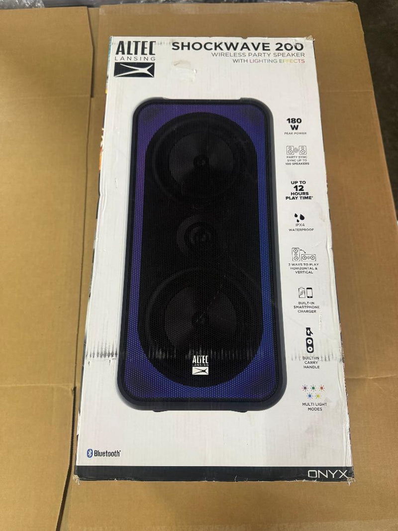 Altec Lansing Shockwave 200 Bluetooth Wireless Portable Speaker - Black (LOCAL PICKUP ONLY)