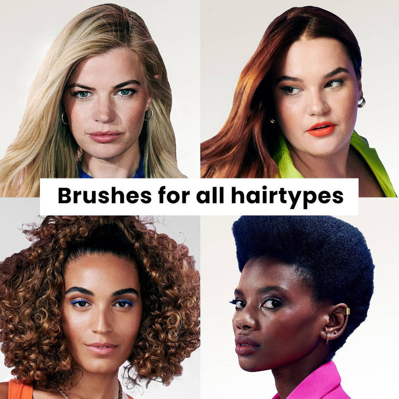 Tangle Teezer Plant Brush Naturally Curly Detangling Hair Brush - Pastel Lemon