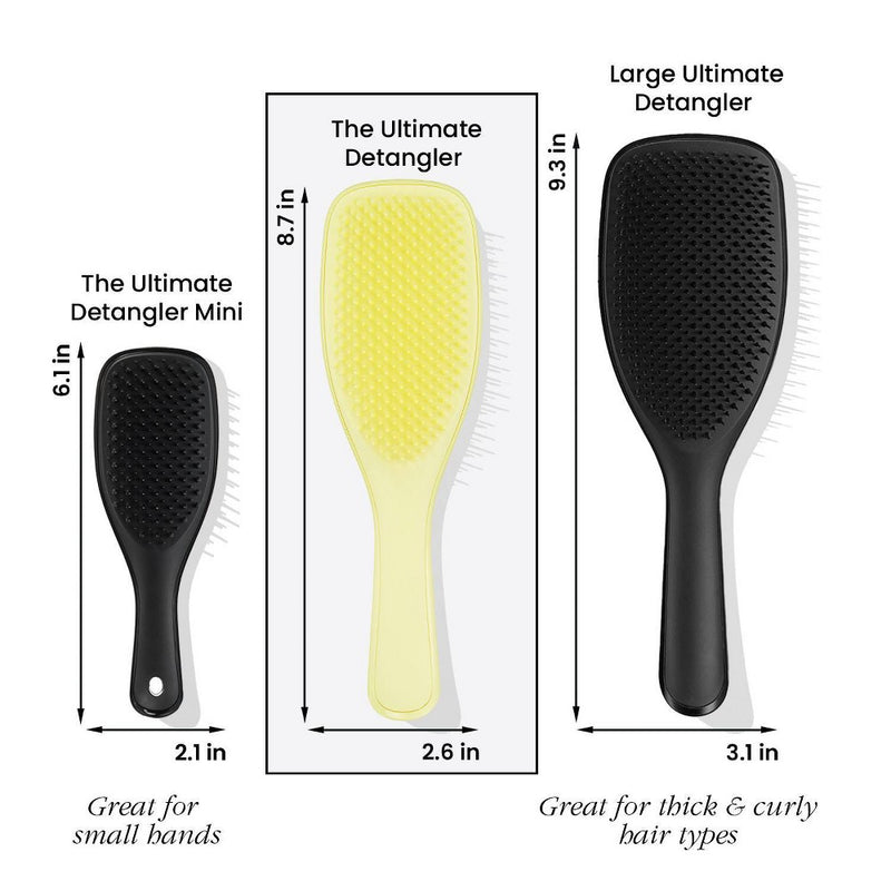Tangle Teezer Plant Brush Naturally Curly Detangling Hair Brush - Pastel Lemon