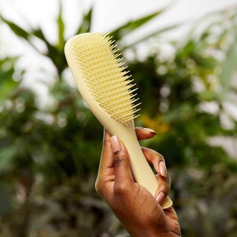 Tangle Teezer Plant Brush Naturally Curly Detangling Hair Brush - Pastel Lemon
