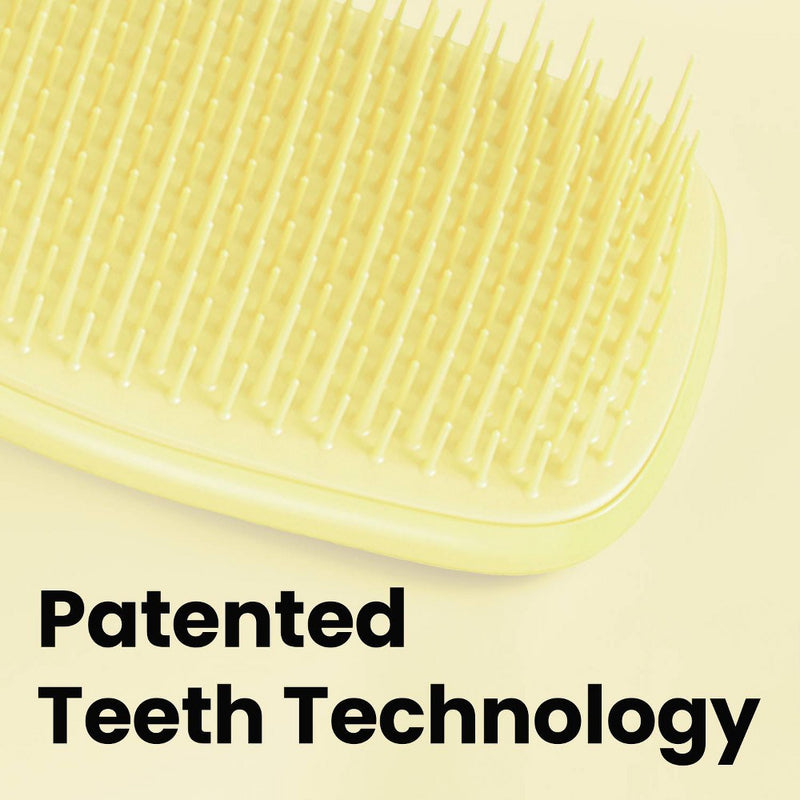 Tangle Teezer Plant Brush Naturally Curly Detangling Hair Brush - Pastel Lemon