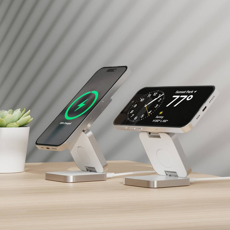 Just Wireless 3-in-1 Magnetic Collapsible Wireless Charger - White