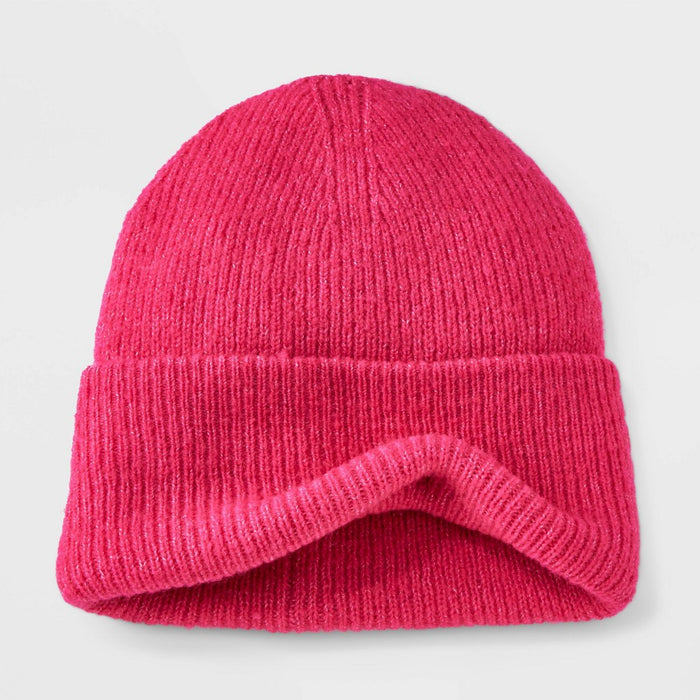 Girls' Ribbed Solid Beanie - art class Pink