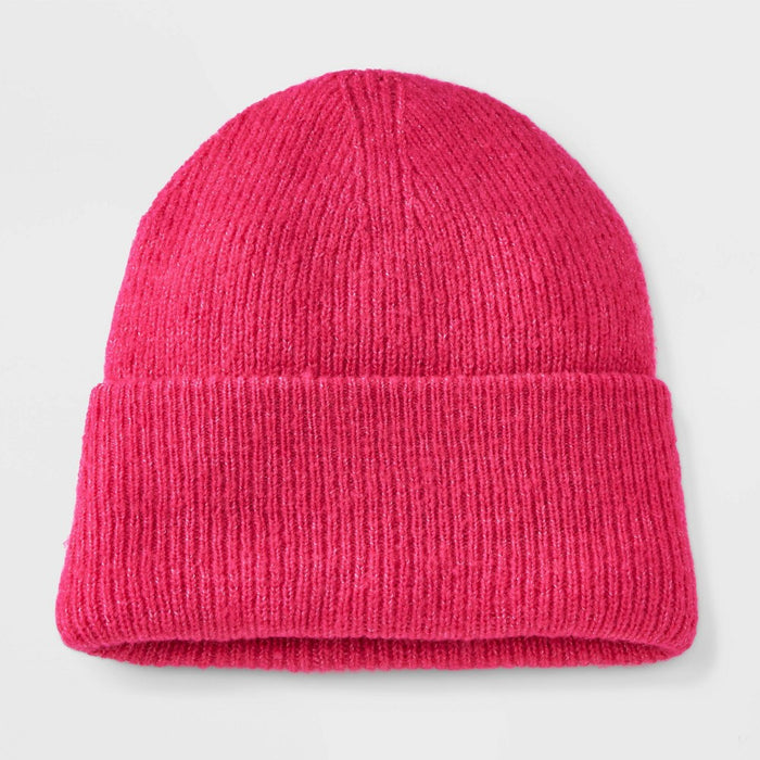 Girls' Ribbed Solid Beanie - art class Pink