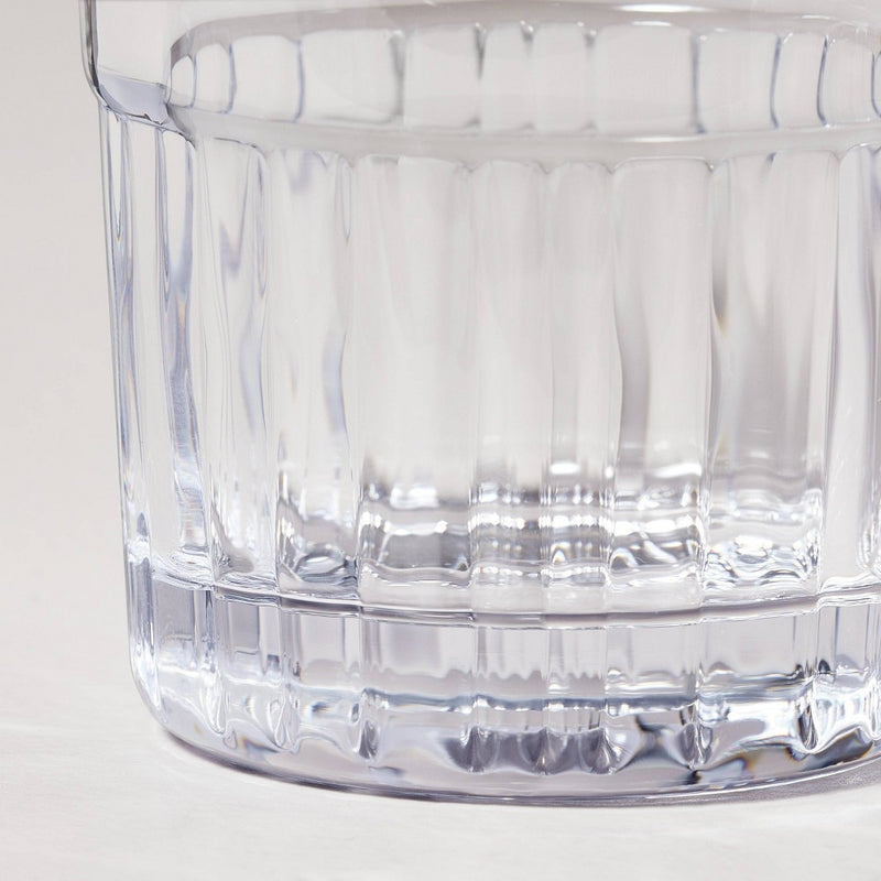 12.8oz Tall Fluted Glass Tumbler Clear - Hearth & Hand with Magnolia: Farmhouse Style, Dishwasher Safe, for Cold Drinks