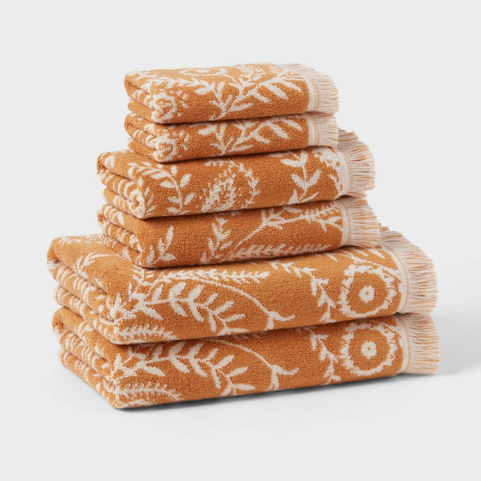 6pc Bath Towel Set Yellow - Threshold