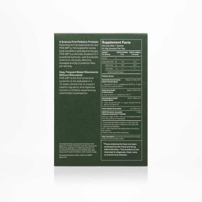 Seed Pediatric Daily Synbiotic Probiotic Powder - Stick Packs - 30ct