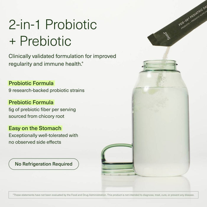 Seed Pediatric Daily Synbiotic Probiotic Powder - Stick Packs - 30ct