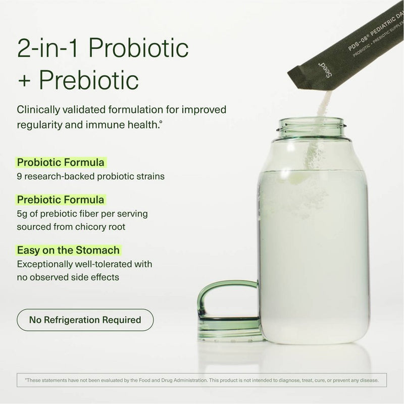 Seed Pediatric Daily Synbiotic Probiotic Powder - Stick Packs - 30ct EXP:02/2026