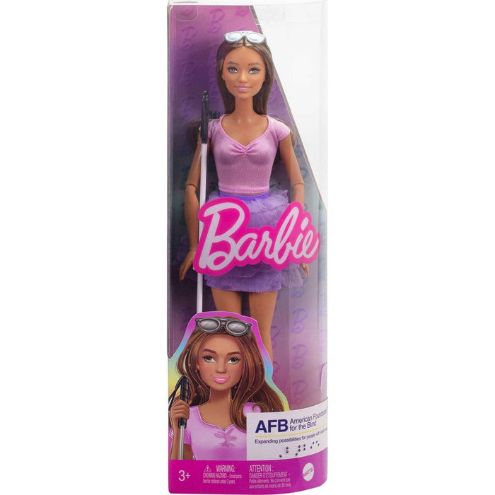 Barbie 12.7" Fashionistas Doll Brown Hair/Brown Eyes Blind Doll