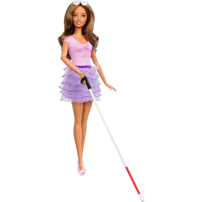Barbie 12.7" Fashionistas Doll Brown Hair/Brown Eyes Blind Doll