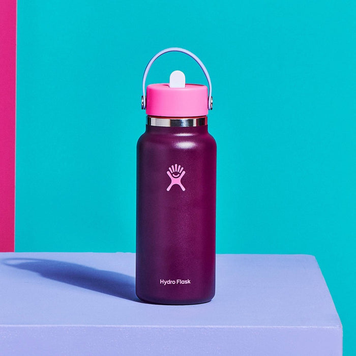 Hydro Flask 32oz Wide Mouth Flex Straw Water Bottle Sugar Plum