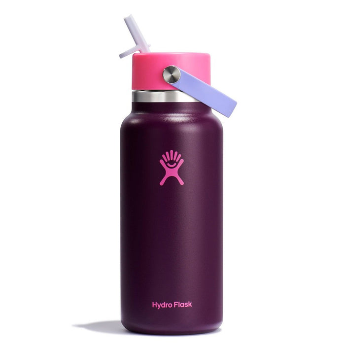 Hydro Flask 32oz Wide Mouth Flex Straw Water Bottle Sugar Plum