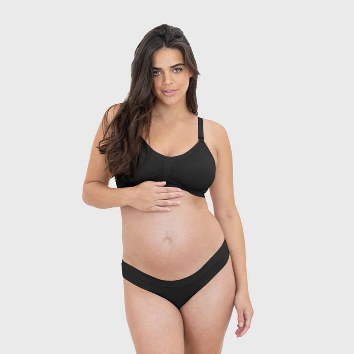 Kindred Bravely Grow With Me Maternity + Postpartum Thong - Black S