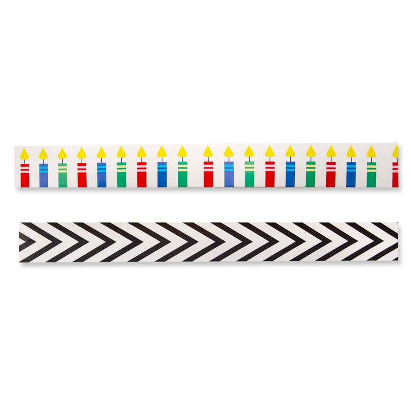 36' Reversible Rolled Bulletin Board Candles/Chevron Boarder - Horizon Group