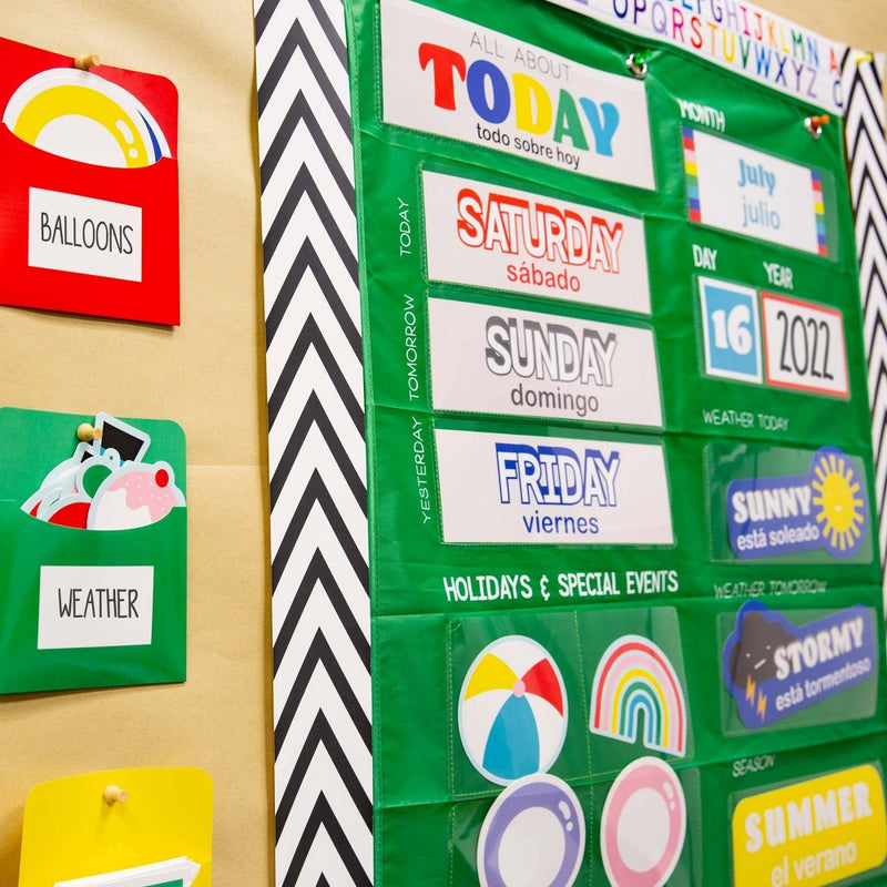 36' Reversible Rolled Bulletin Board Candles/Chevron Boarder - Horizon Group