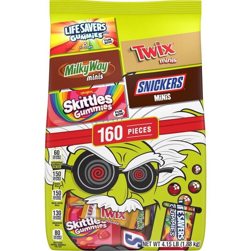 Skittles Gummies, Twix, Snickers Candy Variety Pack - 66.44oz/160Ct BBD:05/26