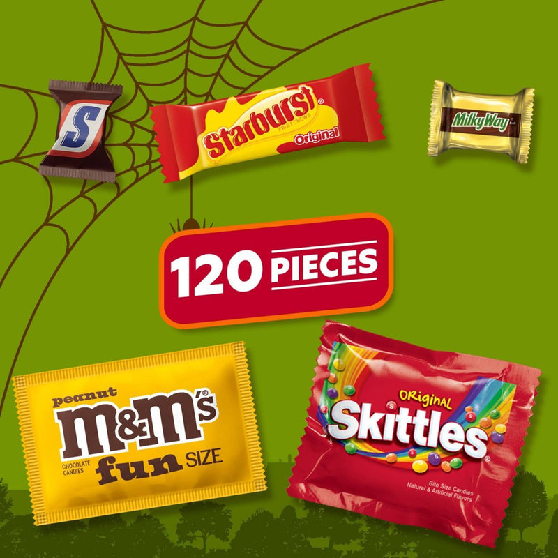 Skittles, Starburst, Snickers, M&M's & Milky Way Variety- 120Ct - BBD:06/26
