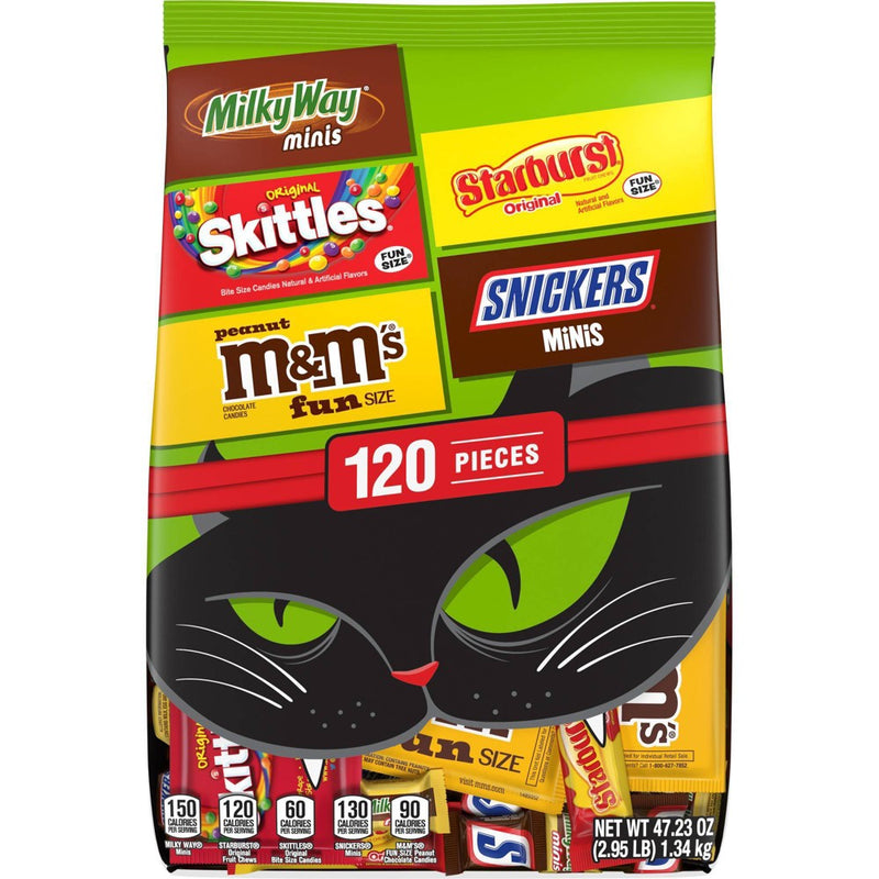 Skittles, Starburst, Snickers, M&M's & Milky Way Variety- 120Ct - BBD:06/26