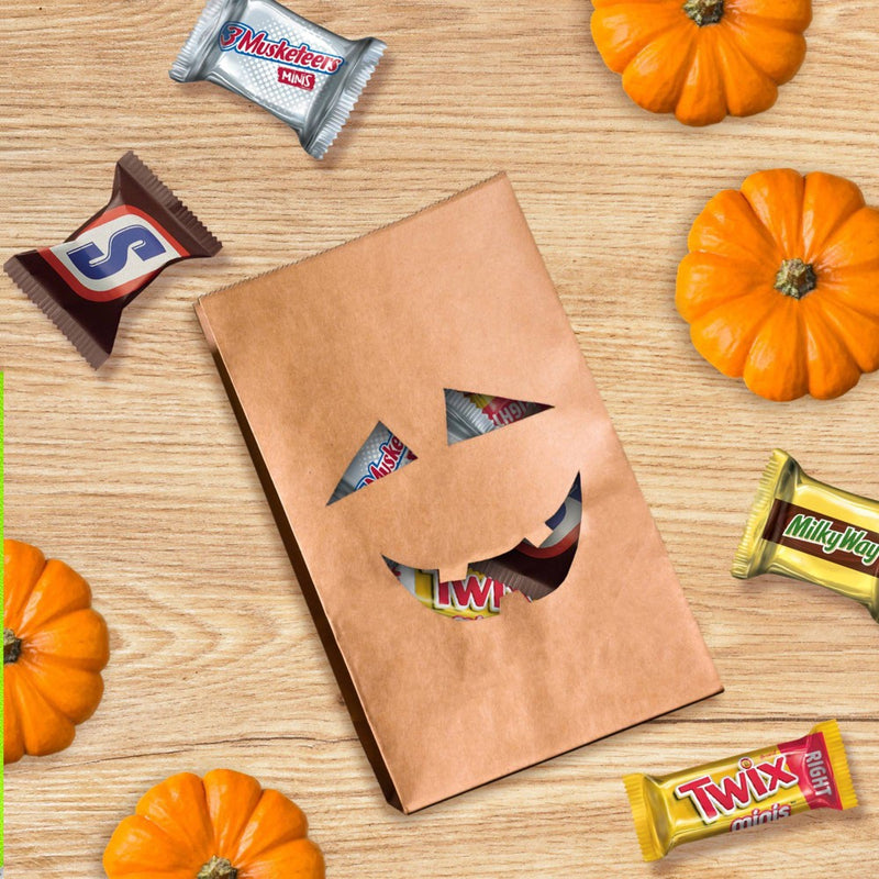 Twix, Snickers, Milky Way & 3 Musketeers Halloween Minis Candy Chocolate Bars Bulk - 41.79oz/150Ct