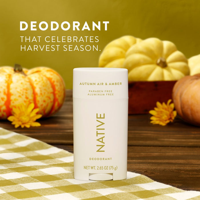 Native Limited Edition Deodorant - Autumn Air & Amber - Aluminum Free - 2.65oz