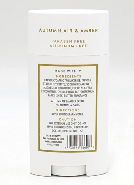Native Limited Edition Deodorant - Autumn Air & Amber - Aluminum Free - 2.65oz