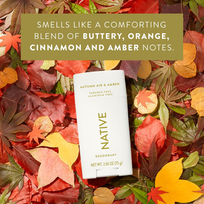 Native Limited Edition Deodorant - Autumn Air & Amber - Aluminum Free - 2.65oz