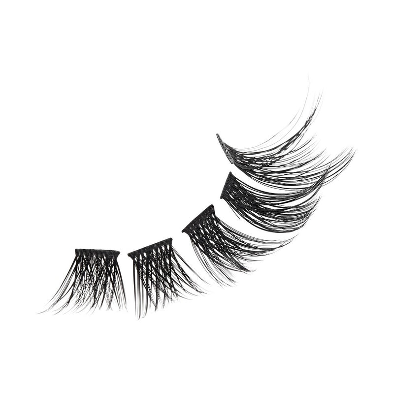 BeBlinky False Eyelash Clusters 01, 9-16 mm, Wide Band, 72pcs. - Natural