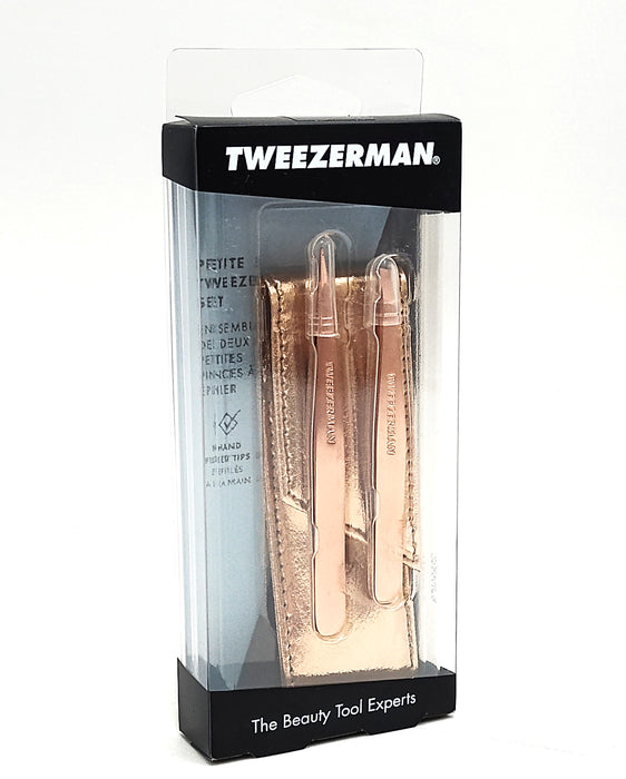 Tweezerman Petite Tweezer Set - Rose Gold