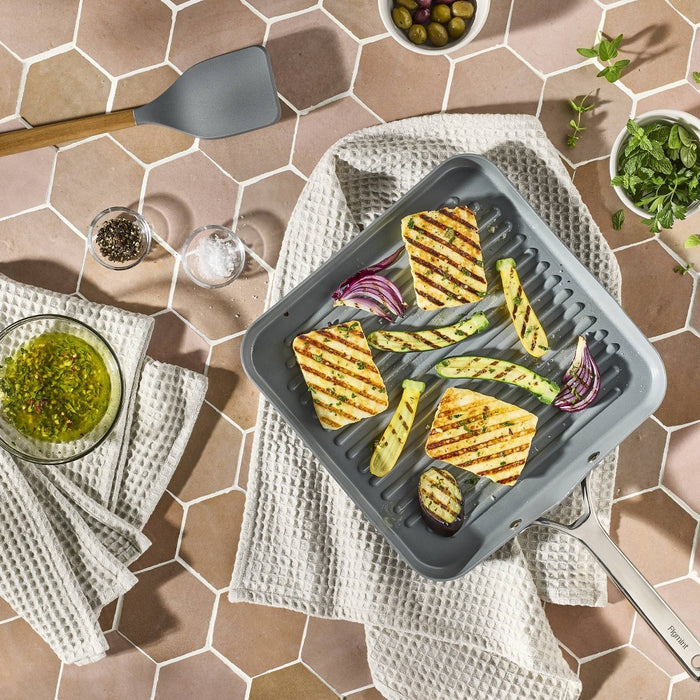 3pc Waffle Kitchen Towels Light Gray - Figmint