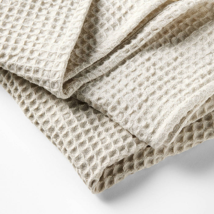 3pc Waffle Kitchen Towels Light Gray - Figmint