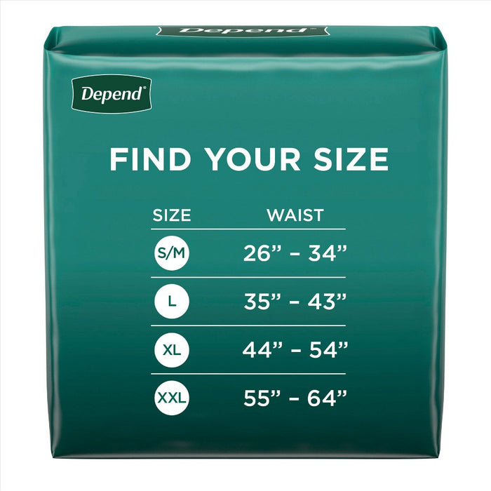 Depend Fresh Protection Adult Incontinence Disposable Underwear for Men - Maximum Absorbency - S/M - Gray - 32ct