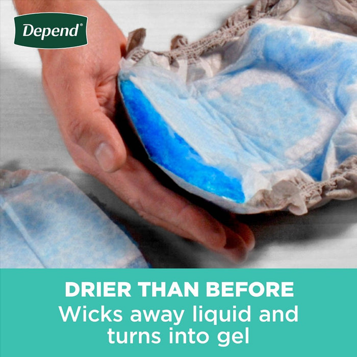 Depend Fresh Protection Adult Incontinence Disposable Underwear for Men - Maximum Absorbency - S/M - Gray - 32ct
