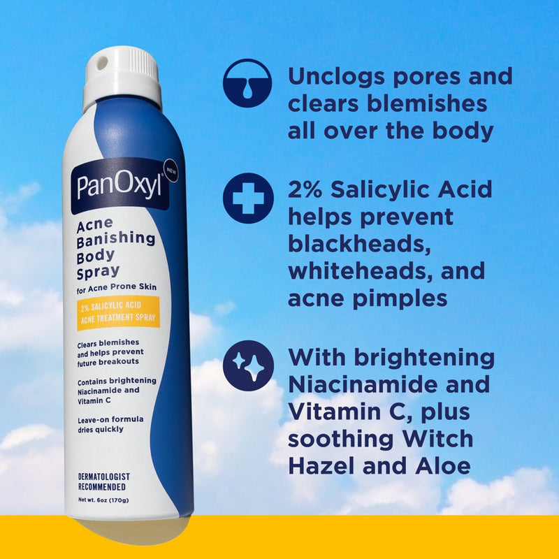 PanOxyl Acne Banishing Body Spray 2% Salicylic Acid - 6oz