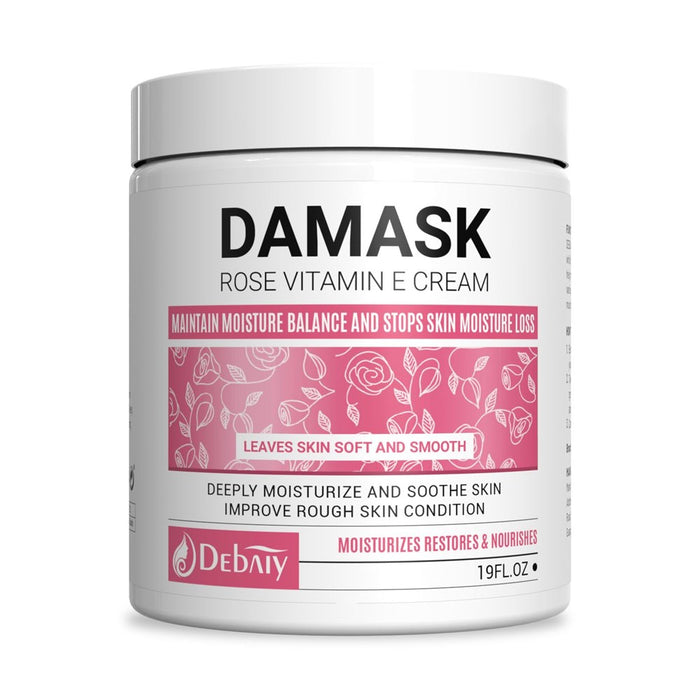 DEBAIY Rose-Infused Vitamin E Moisture Cream - Gentle Hydration For Face & Body & Hand (19FL.OZ)
