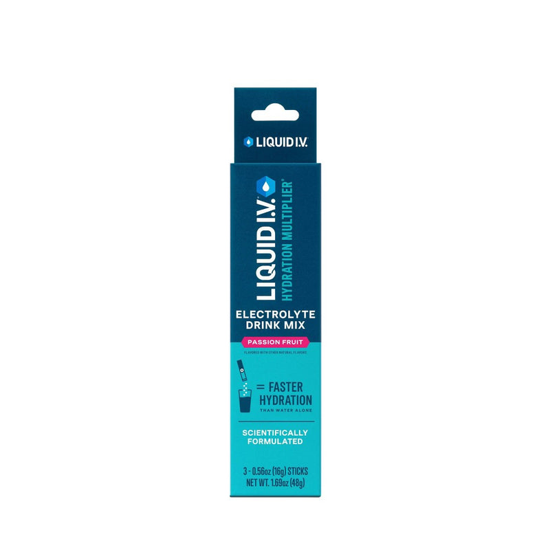 Liquid I.V. Hydration Multiplier Vegan Powder Electrolyte Supplements - Passion Fruit - 0.56oz each/3ct