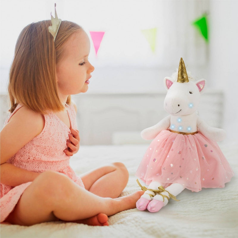 FAO Schwarz 12" Glow Brights Ballerina Unicorn Plush