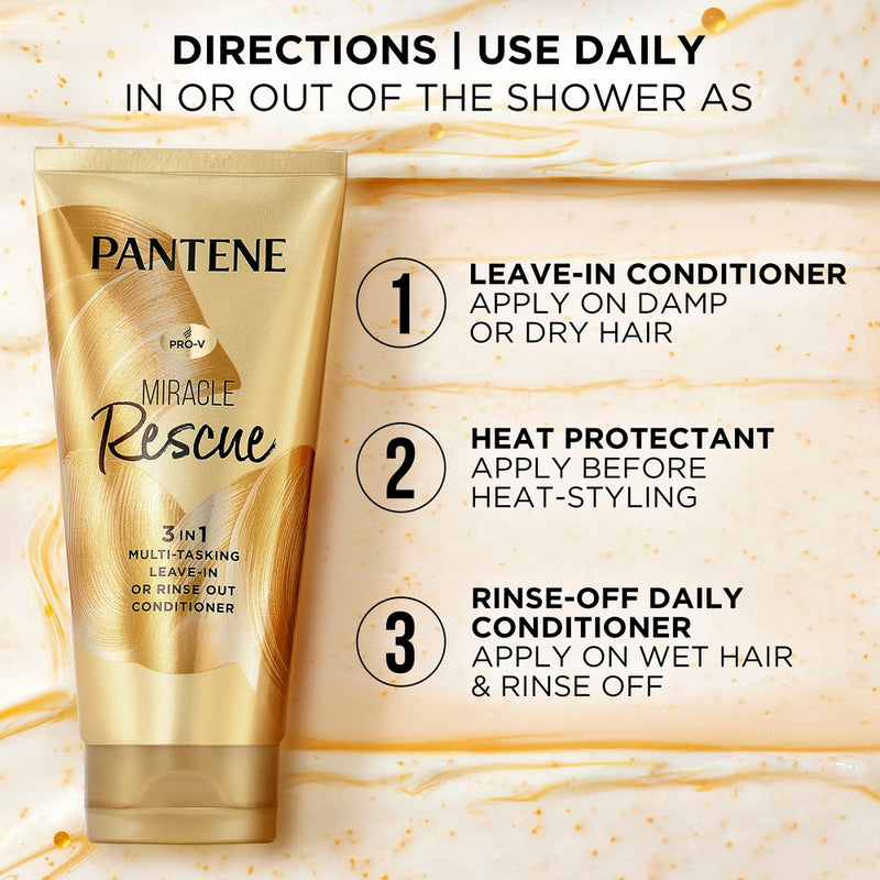 Pantene Pro-V Miracles 3-in-1 Multi-Tasking Conditioner Leave-in Detangler and Heat Protectant - 6 fl oz