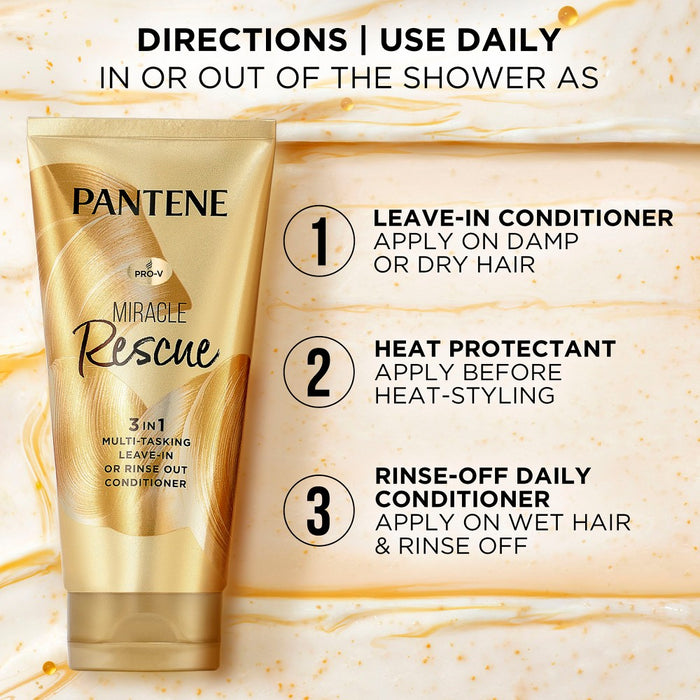 Pantene Pro-V Miracles 3-in-1 Multi-Tasking Conditioner Leave-in Detangler and Heat Protectant - 6 fl oz