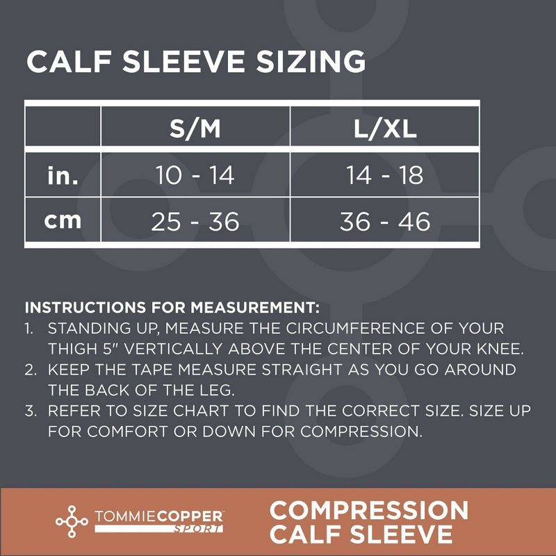 Tommie Copper Sport Compression Calf Sleeve - L/XL