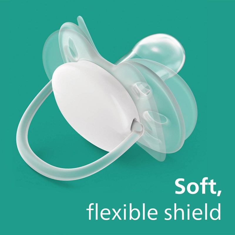 Avent Philips Ultra Soft Pacifier 0-6 Months - Toucan/Green Leaves - 4pk