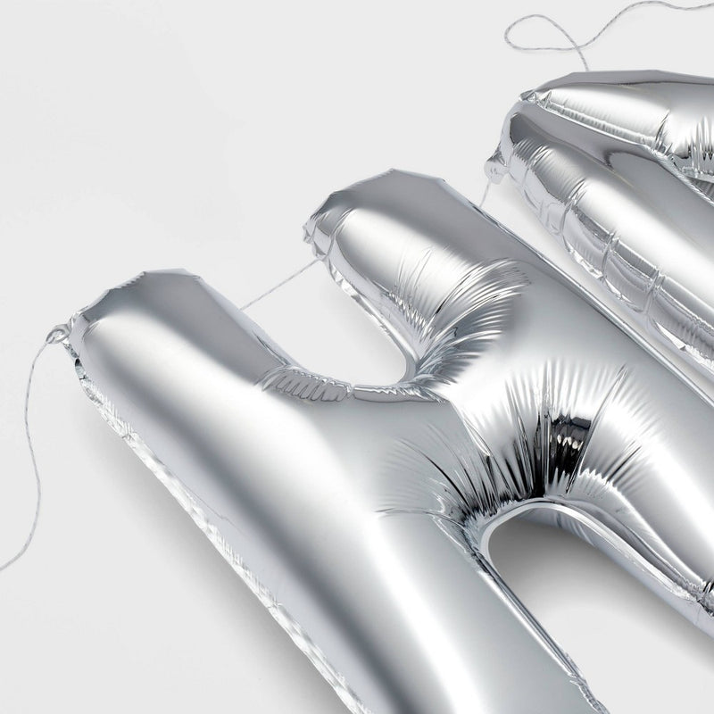 "Happy Birthday" Foil Balloon Silver - Spritz