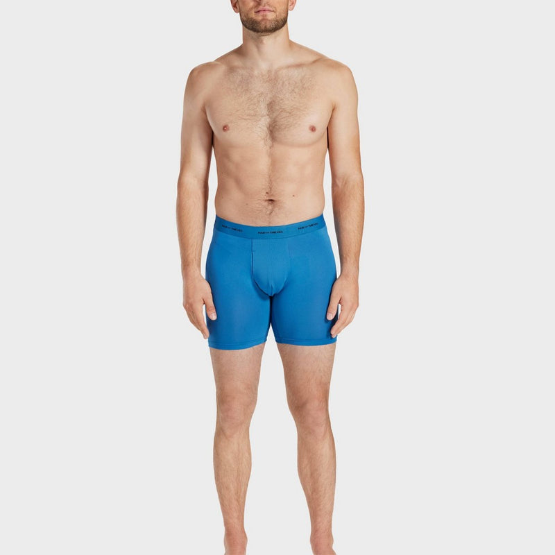 Pair of Thieves Men's Quick Dry Long Leg Boxer Briefs 3pk -Blue M