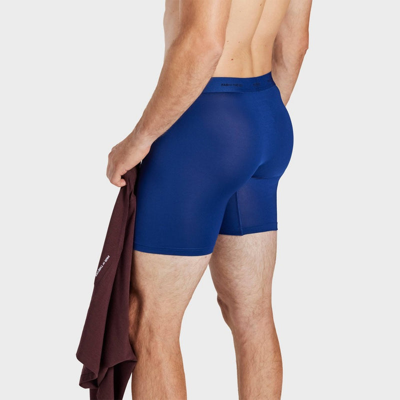 Pair of Thieves Men's Quick Dry Long Leg Boxer Briefs 3pk -Blue M