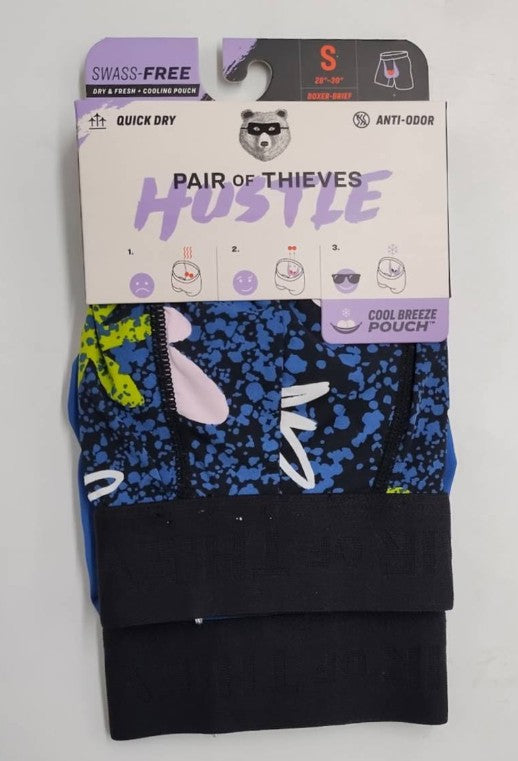 Pair of Thieves Fireflies Print Hustle Boxer Briefs 2pk - Blue S