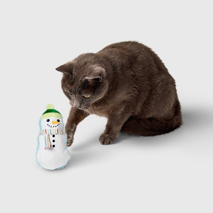 Snowman Kicker Cat Plush Toy - Wondershop