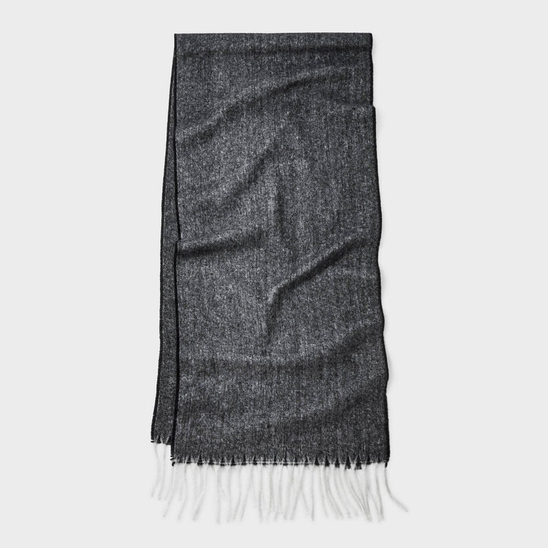 Pinstripe Blanket Tassel Scarf - A New Day Dark Gray