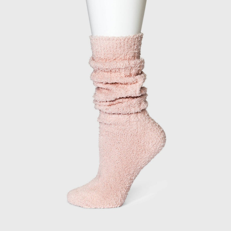 Women's Cozy Slouch Crew Socks - Universal Thread Pink 4-10